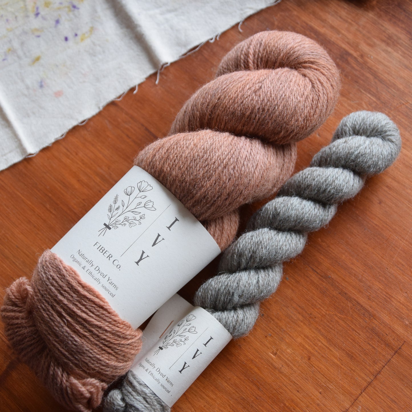 Sock set MEADOW fingering - Fox + Denim