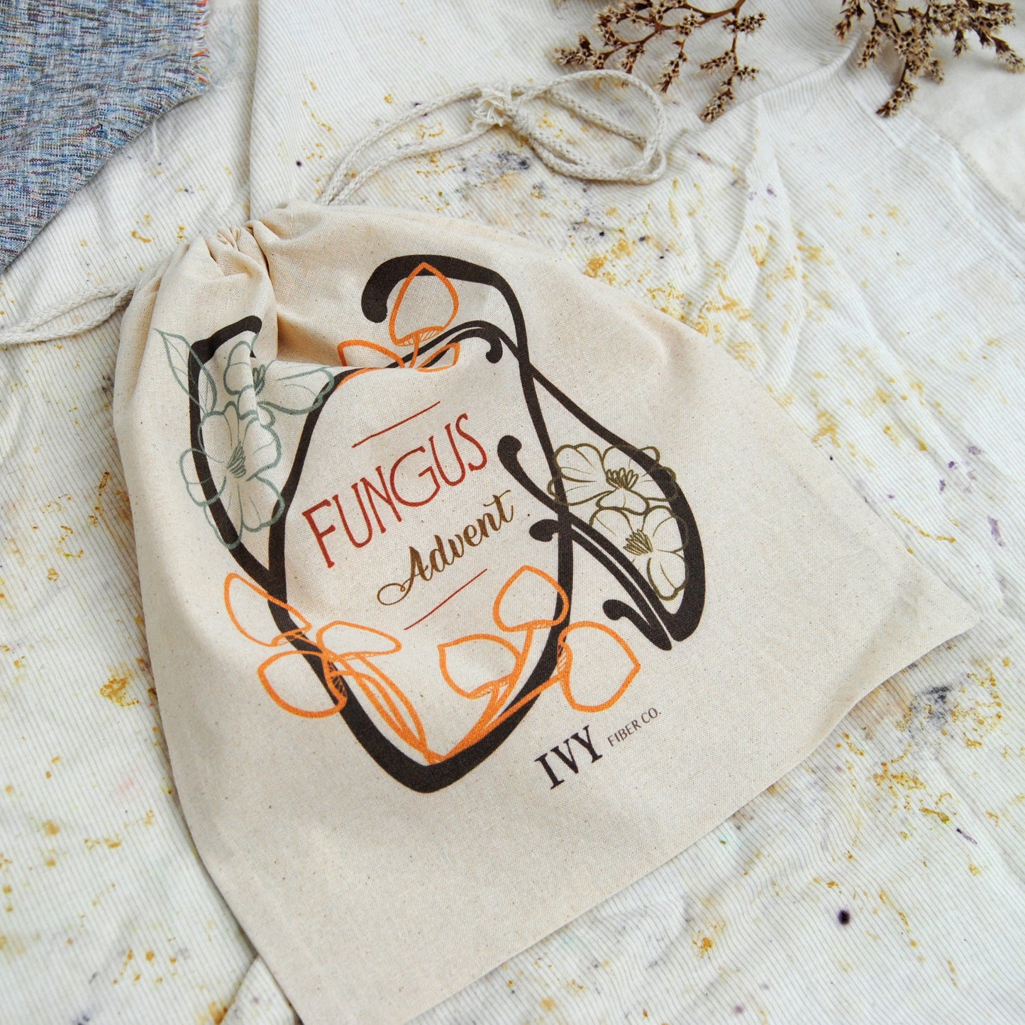 Fungus Advent cotton pouch