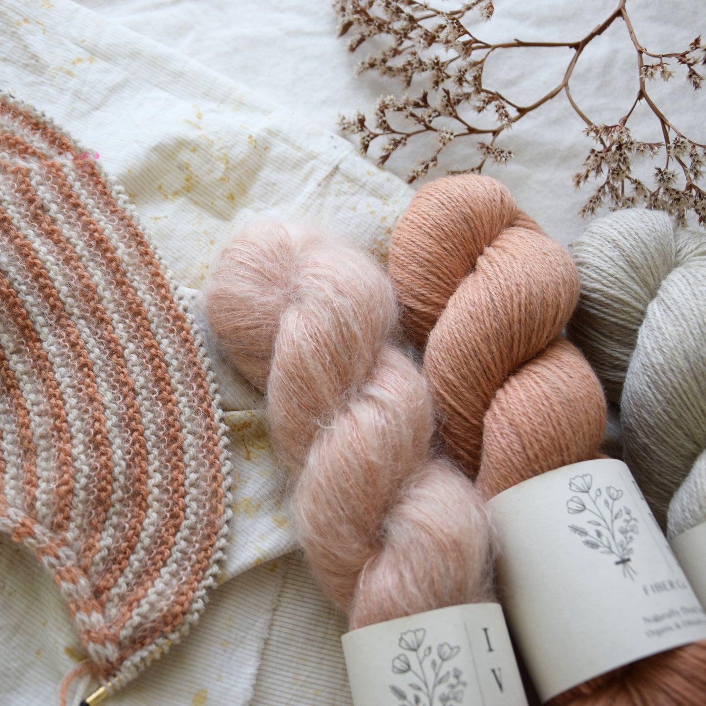 June Box by Ivy Fibre Co. Garter Goodness Shawl kit