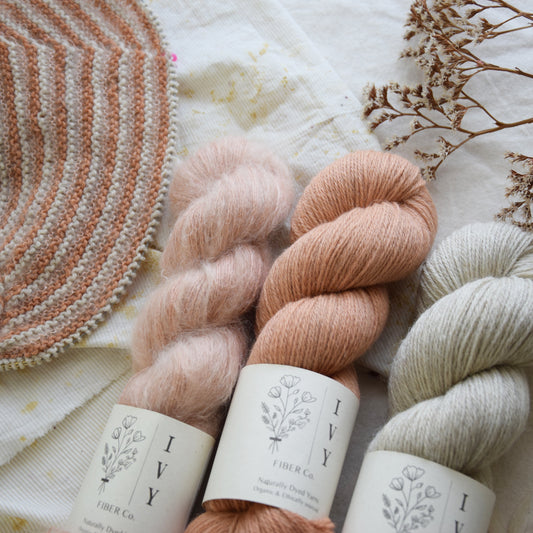 June Box by Ivy Fibre Co. Garter Goodness Shawl kit