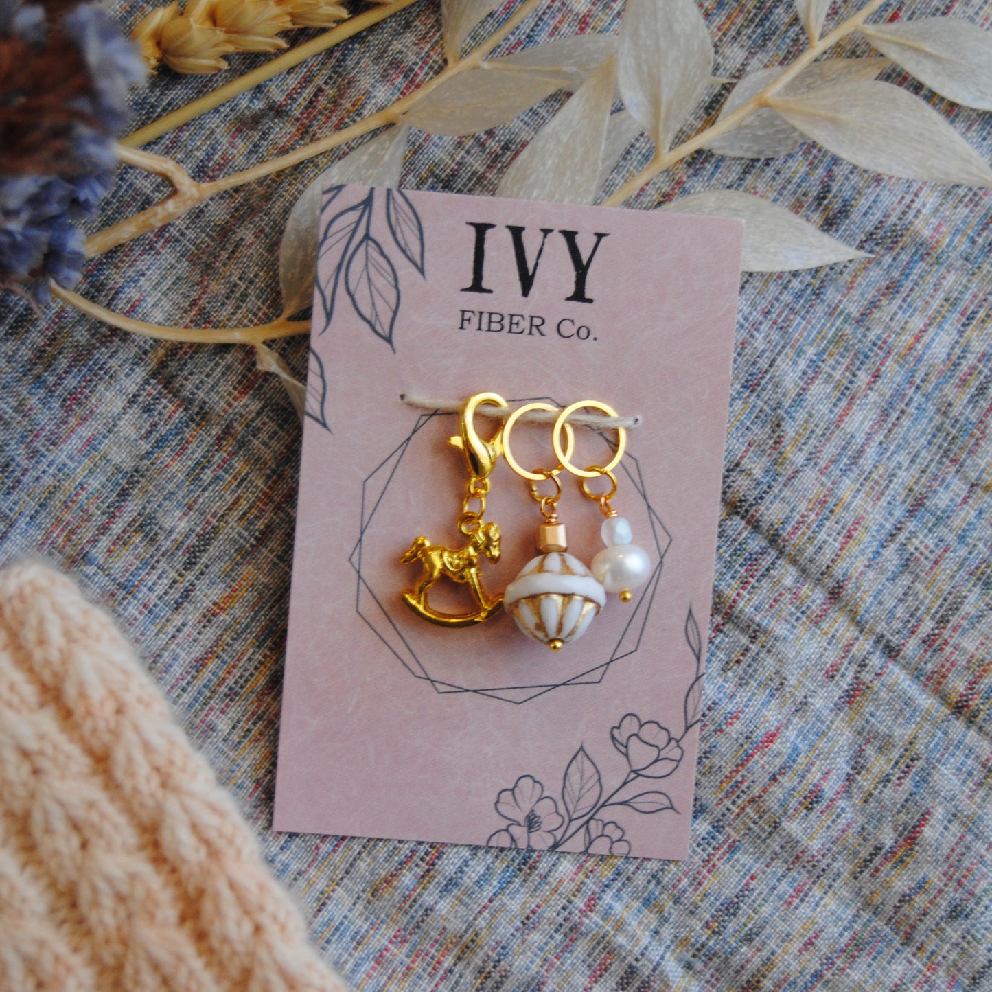 Stitch markers set - White christmas