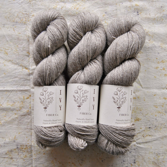 Embers Crescent Shawl kit - Stone colorway