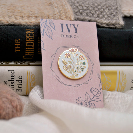 Ivy Fiber Co. Flower enamel pin