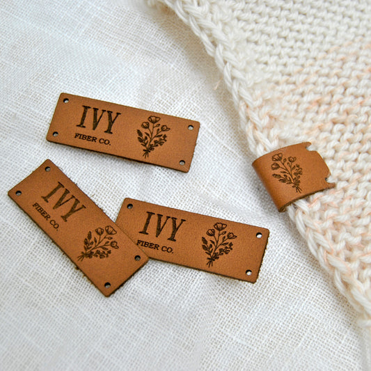 Ivy Fiber Co. Leather label