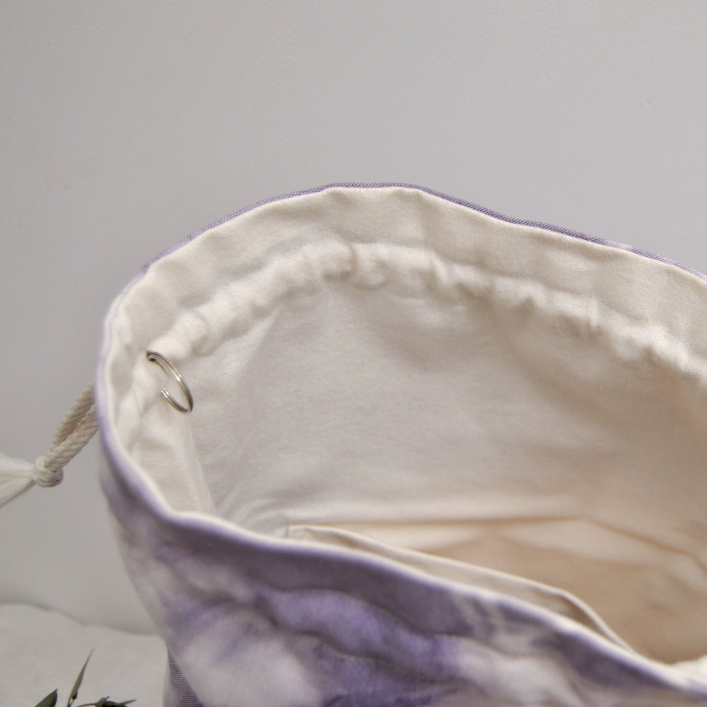 Naturally Dyed project bag - Purple Dream