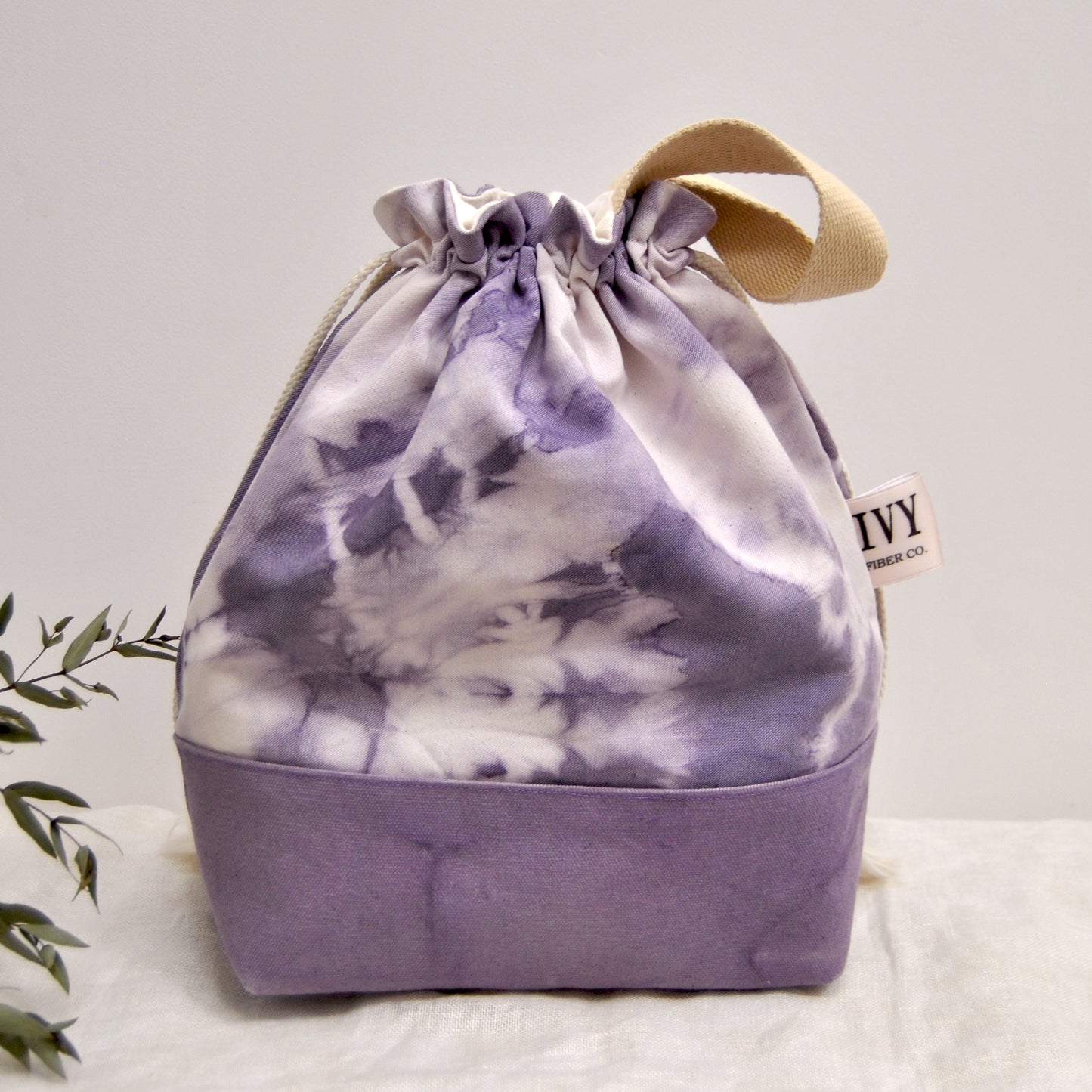 Naturally Dyed project bag - Purple Dream