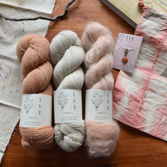 June Box by Ivy Fibre Co. Garter Goodness Shawl kit