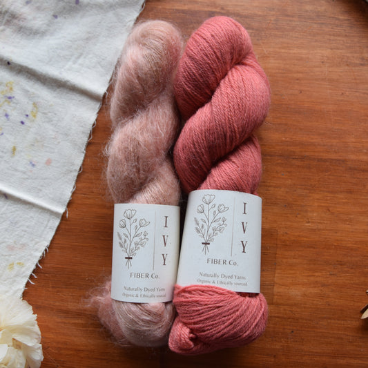 Lace + Fingering  kit - Poppy & Terracotta