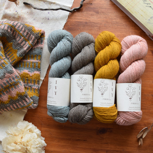 Moonwake cowl kit - Mustard & Denim