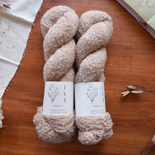 Alpaca silk Bouclé  - Hazelnut