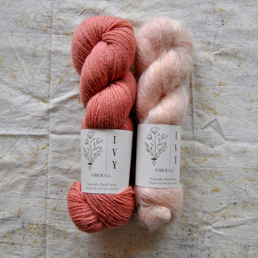 Kit lace + fingering - Papaya & Shell