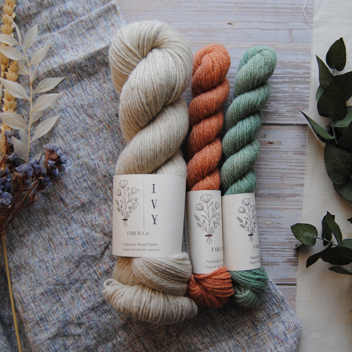 Kit chaussettes Meadow fingering - Sand + Papaya et Ivy