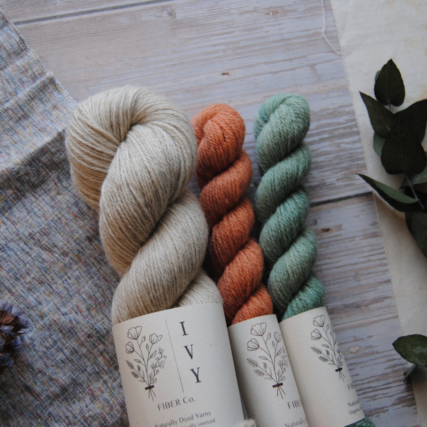 Kit chaussettes Meadow fingering - Sand + Papaya et Ivy