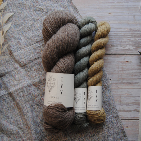 Sock set MEADOW fingering - Charcoal + OOAK